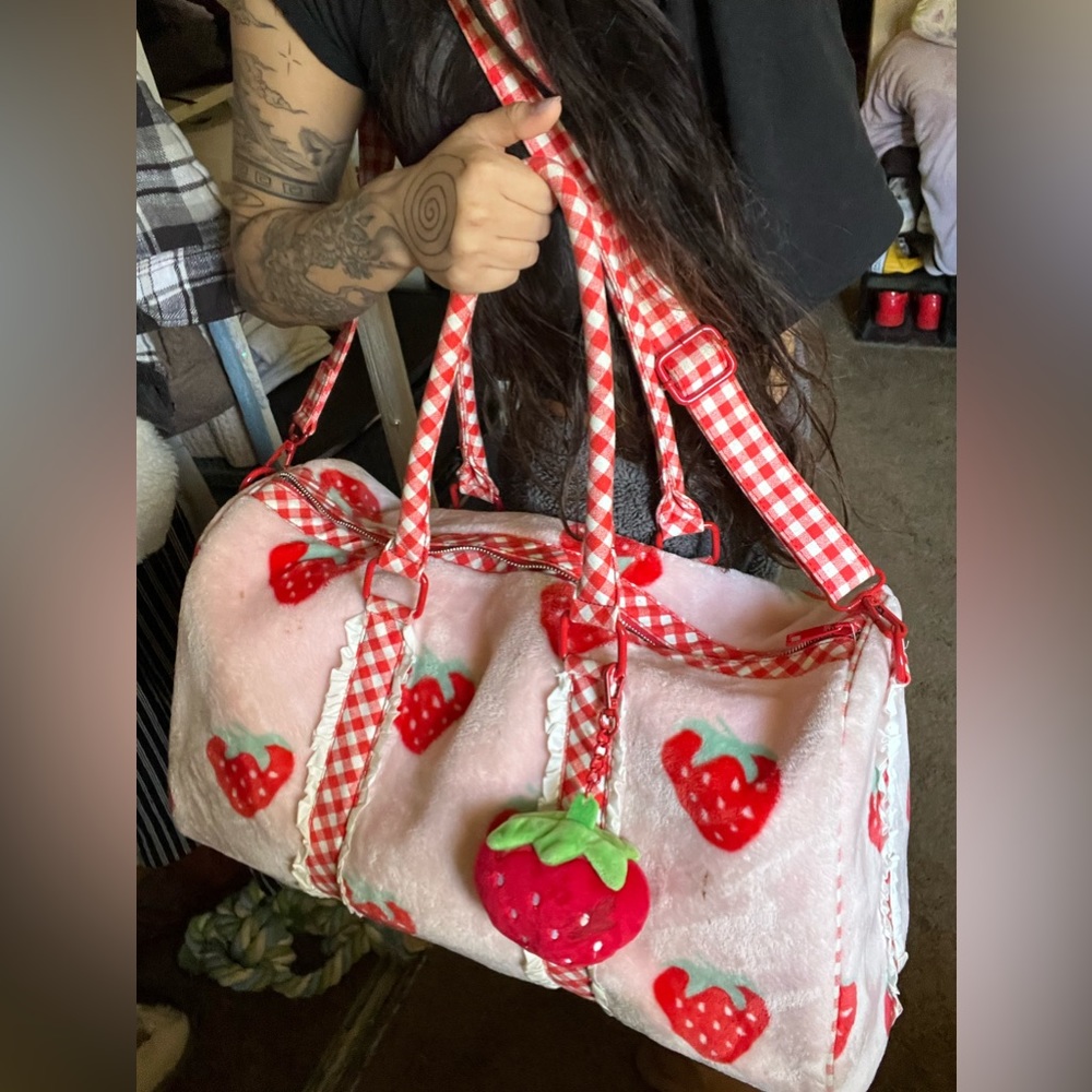 Dolls kill x strawberry shortcake fully ripe weekender bag